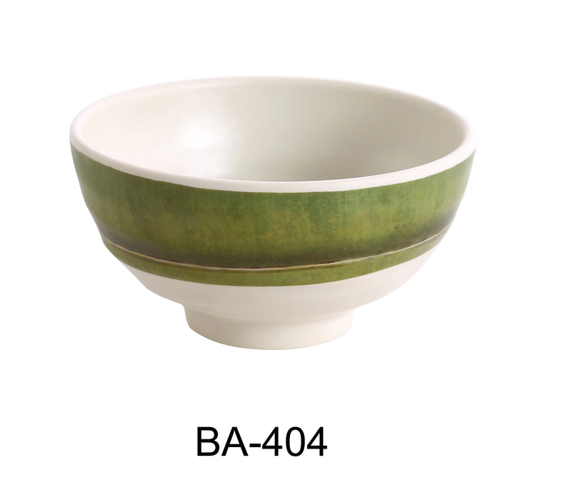 Yanco BA-404 Bamboo Style Collection, 4.5″ RICE BOWL, 10 OZ, Round, 2.5″ Height, Melamine, Pack of 48