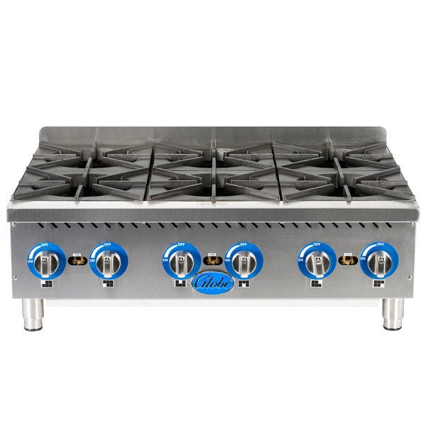 Globe GHP36G 36" Countertop Heavy Duty Gas Hot Plate - 132,000 BTU