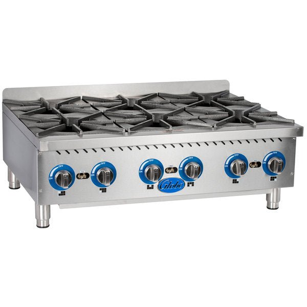 Globe GHP36G 36" Countertop Heavy Duty Gas Hot Plate - 132,000 BTU