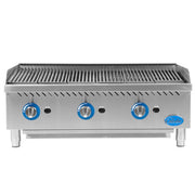Globe GCB36G - RK 36" Gas Lava Rock Charbroiler - 120,000 BTU, Char Rock Kit