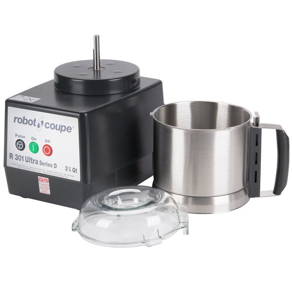 Robot Coupe R301UB 3.5 Qt. Stainless Steel Batch Bowl Food Processor - 1 1/2 HP, 1,725 RPM