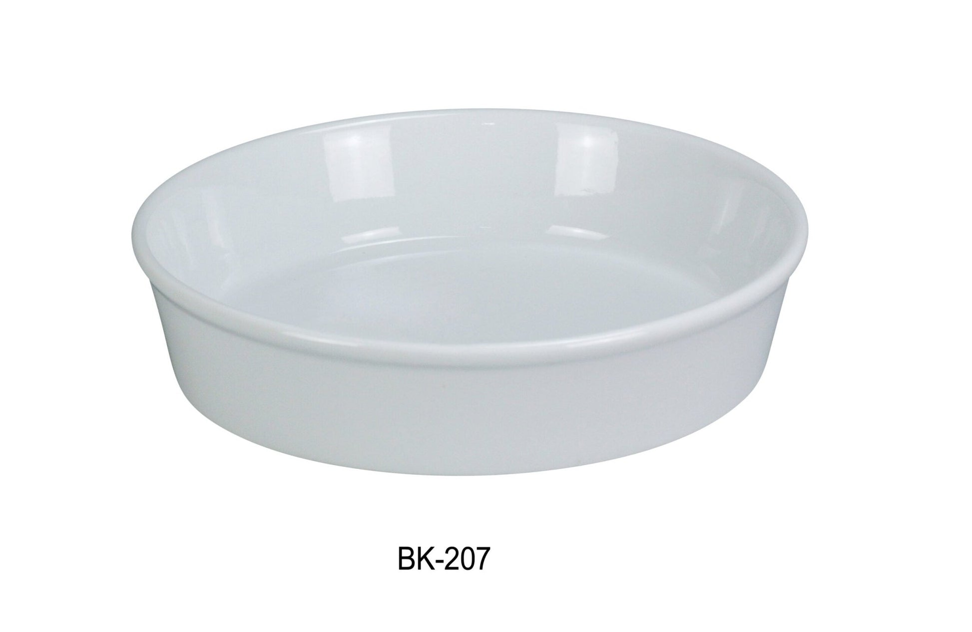 Yanco BK - 207 Round Deep Plate, 7"‚ Diameter, 1.5"‚ Height, China, Super White, Pack of 24