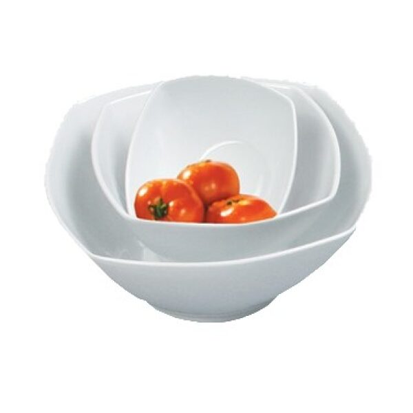 Yanco ML - 407 7.5"‚ Square Salad Bowl, 32 oz Capacity, China, Super White, Pack of 24