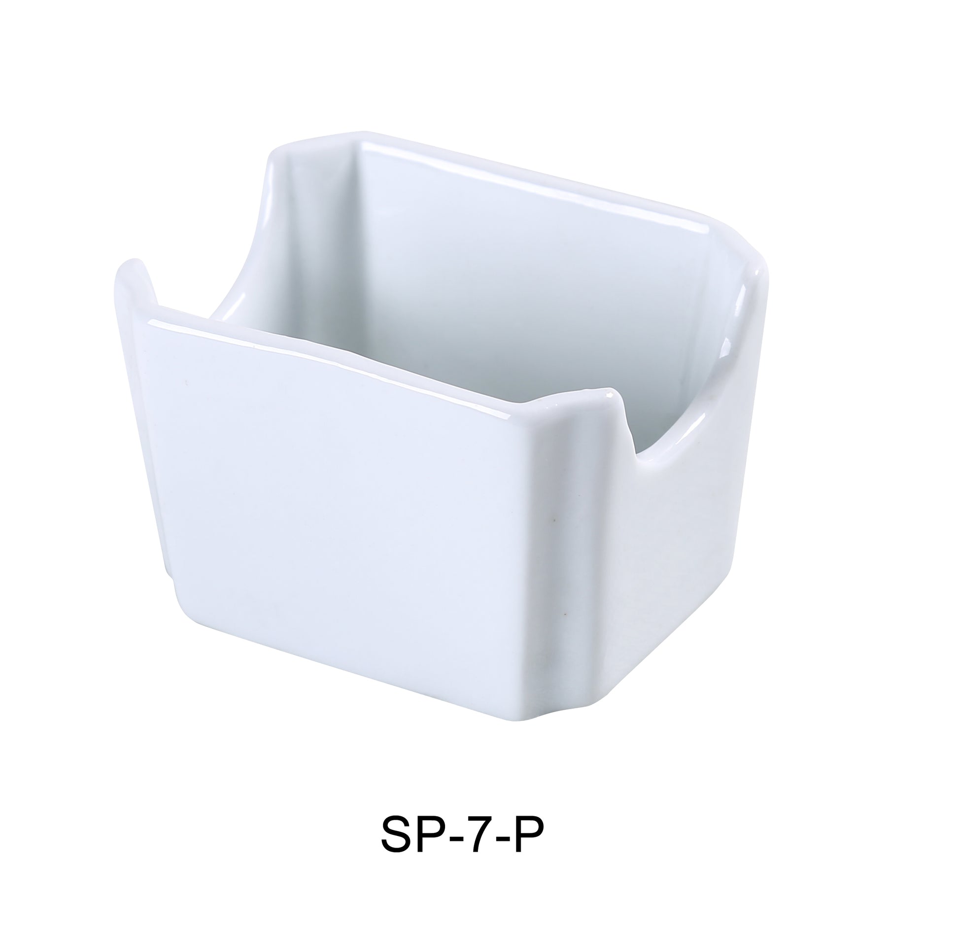 Yanco SP-7-P Sugar Packet Holder, 3.25" X 2.5" X 2.25", Porcelain, China, Super White Color, Pack of 36