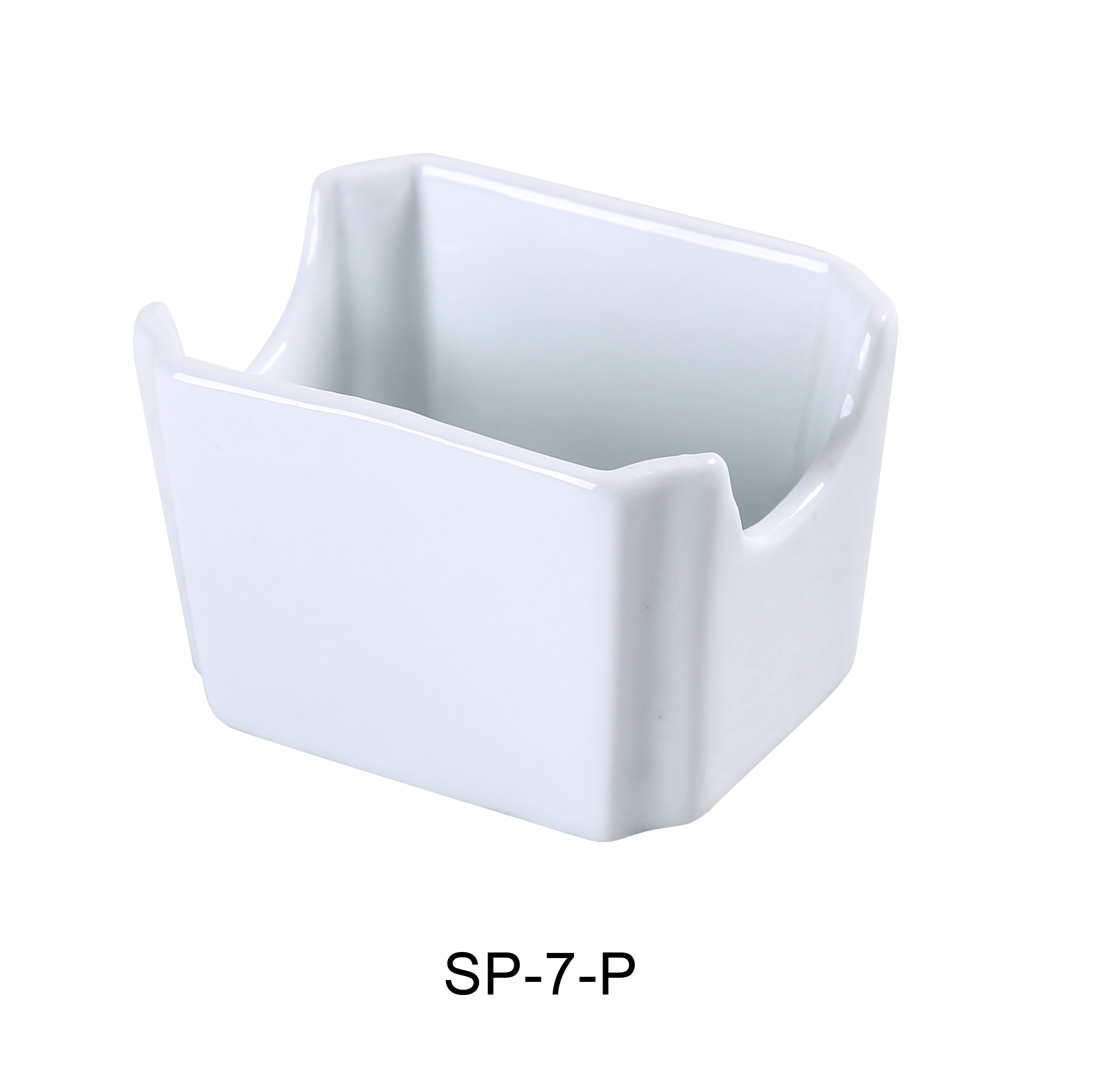 Yanco SP-7-P Sugar Packet Holder, 3.25" X 2.5" X 2.25", Porcelain, China, Super White Color, Pack of 36