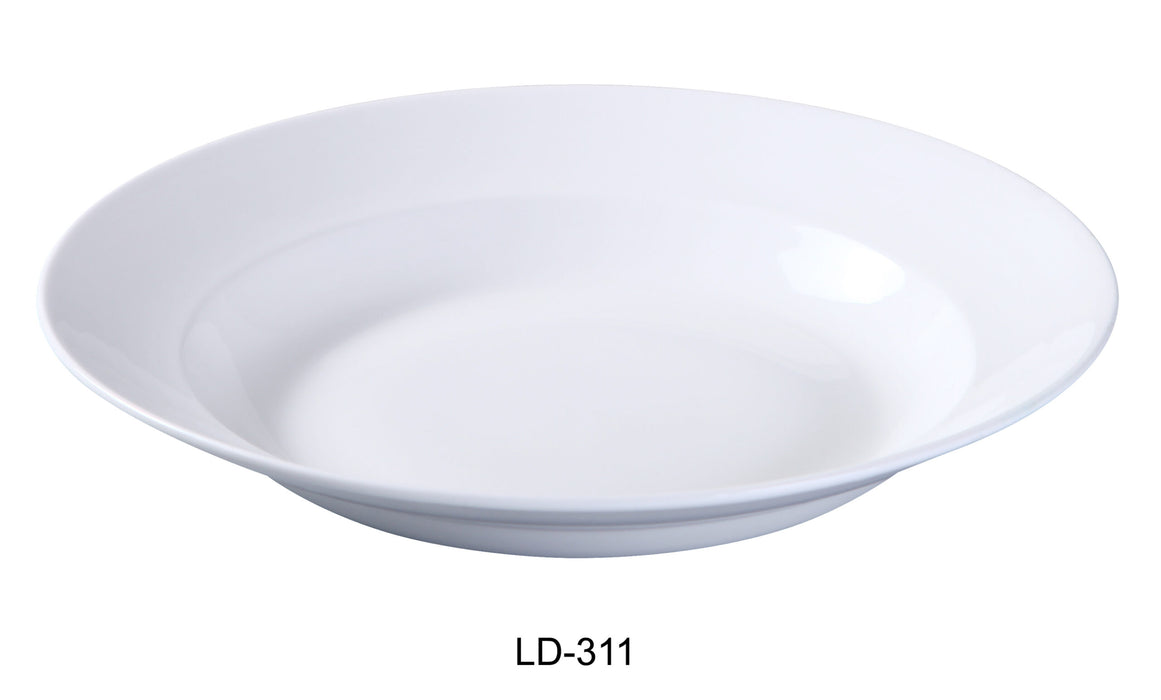 Yanco LD-311 London Pasta Bowl, 22-Ounce, 11.5″ Diameter, China, Bone White, Pack of 12