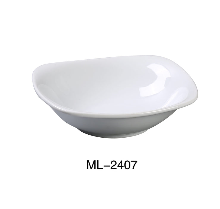 Yanco ML-2407 Mainland 7 1/4″ X 2″ SQUARE BOWL WITH ROUNDED CORNER 18 OZ, China, Super White, Pack of 24