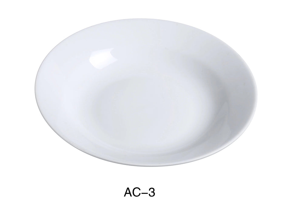 Yanco AC-3 ABCO 9″ Soup Plate, 10 oz Capacity, China, Super White, Pack of 24