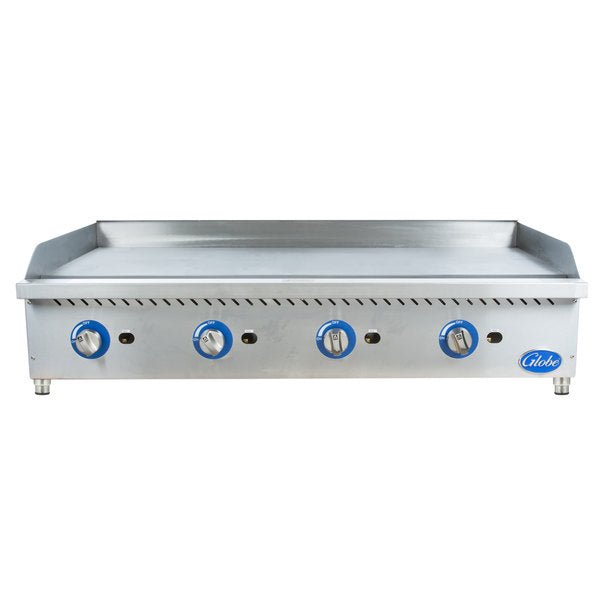 Globe GG48G 48" Countertop Gas Griddle - 120,000 BTU, Manual Control