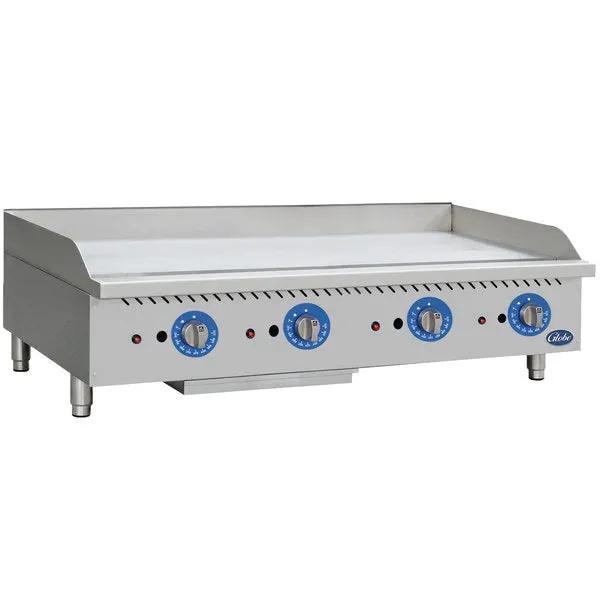 Globe – Globe GG48TG 48" Countertop Gas Griddle - 120,000 BTU, Thermostatic Controls