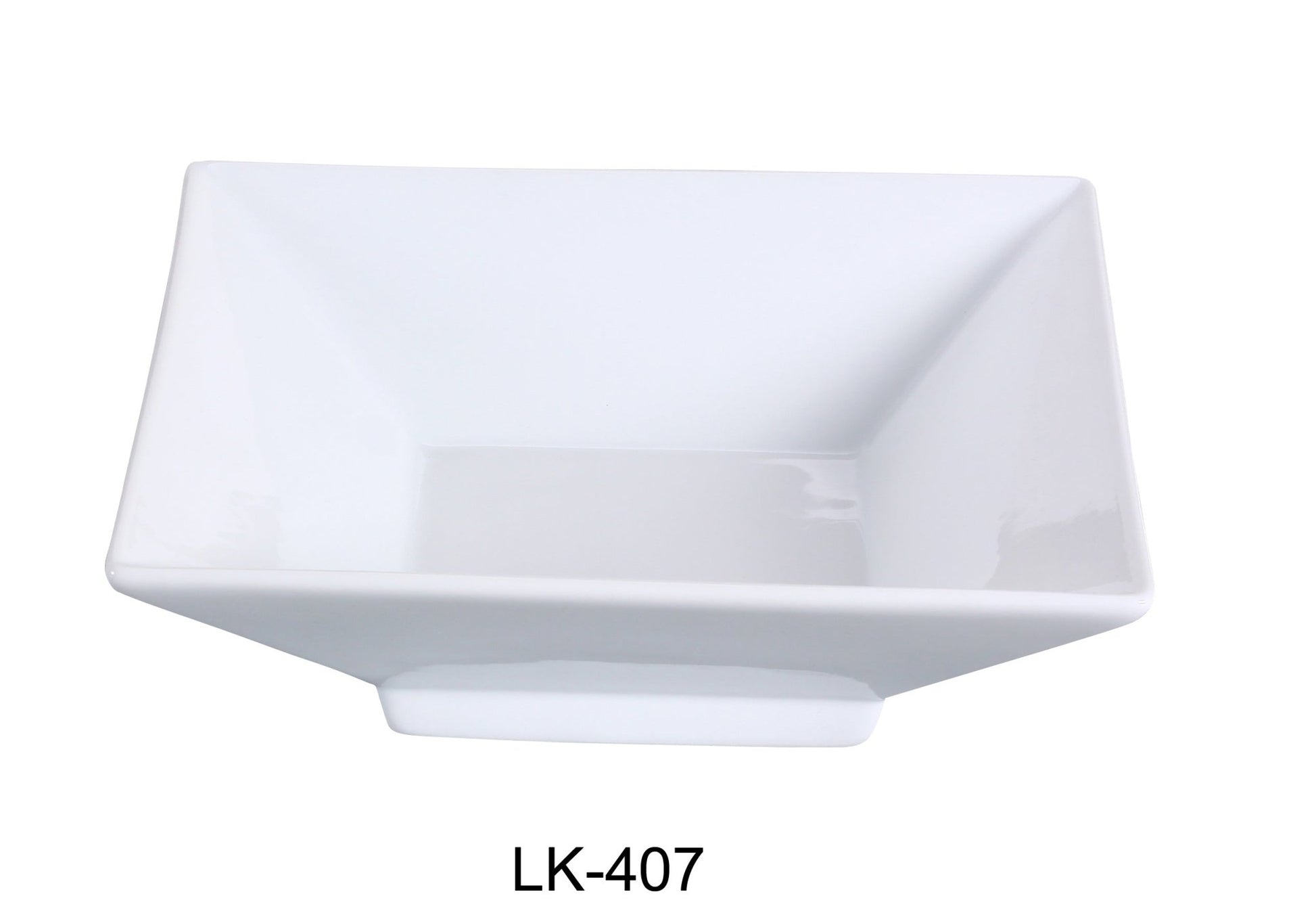 Yanco LK - 407 Lion King 7.25"‚ Square Bowl with Foot, 12 oz Capacity, China, Bone White, Pack of 24