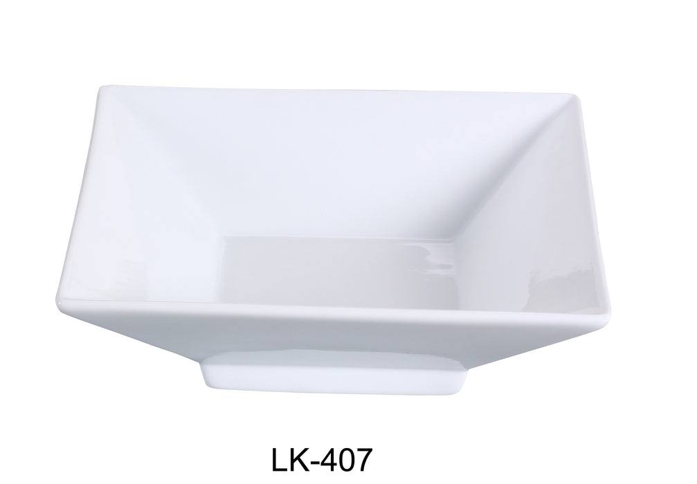 Yanco LK-407 Lion King 7.25″ Square Bowl with Foot, 12 oz Capacity, China, Bone White, Pack of 24