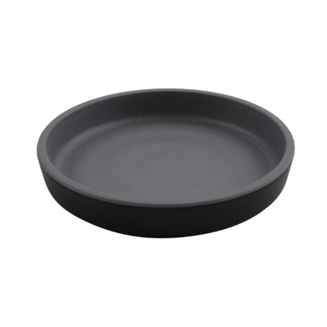 GET RP-5-GRM/BKM, 5″ Round Melamine Dinner plate, Gray Matte inside / Black Matte outside, Roca, Pack of 48