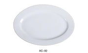 Yanco AC - 92 ABCO 22"‚ Oval Platter, China, Super White, Pack of 4