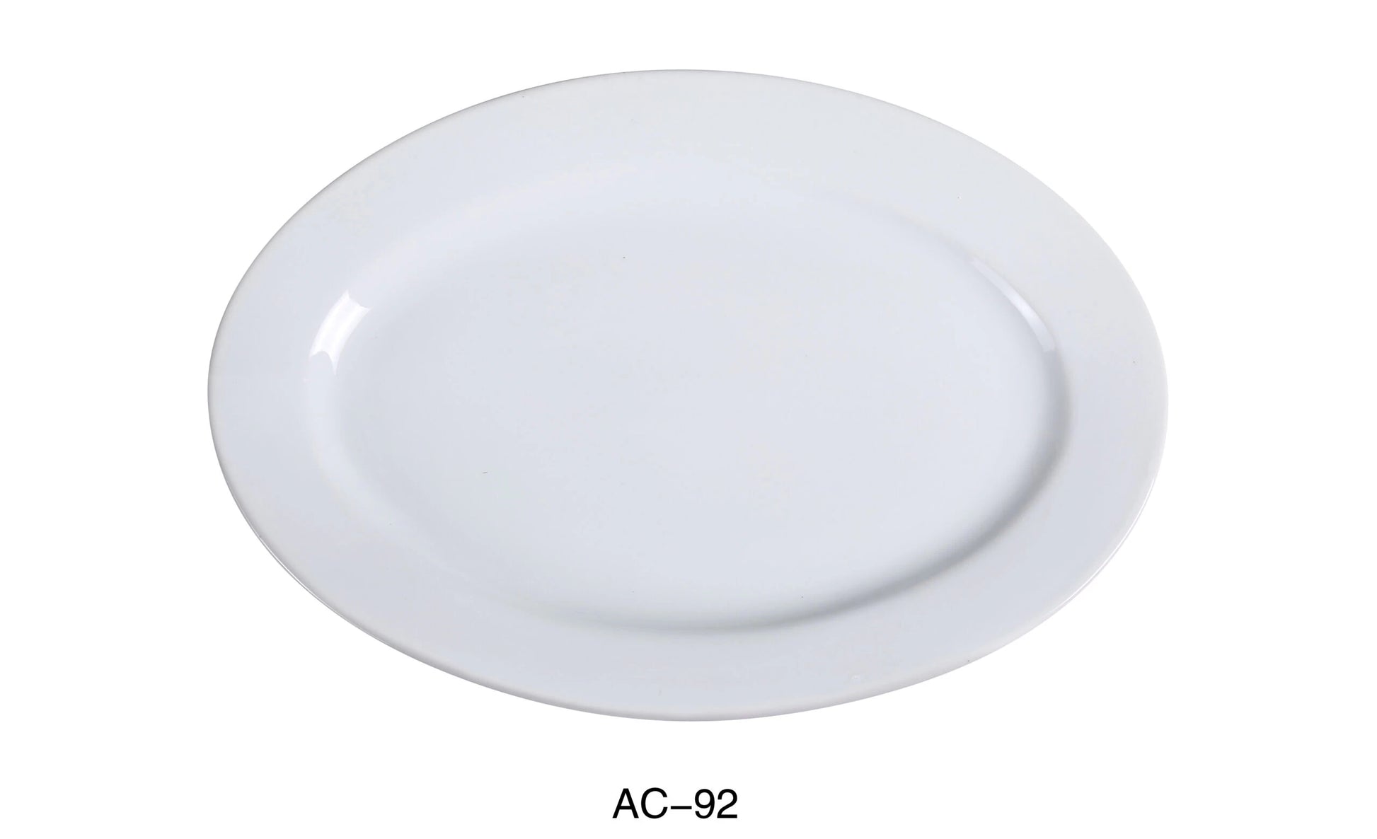 Yanco AC - 92 ABCO 22"‚ Oval Platter, China, Super White, Pack of 4