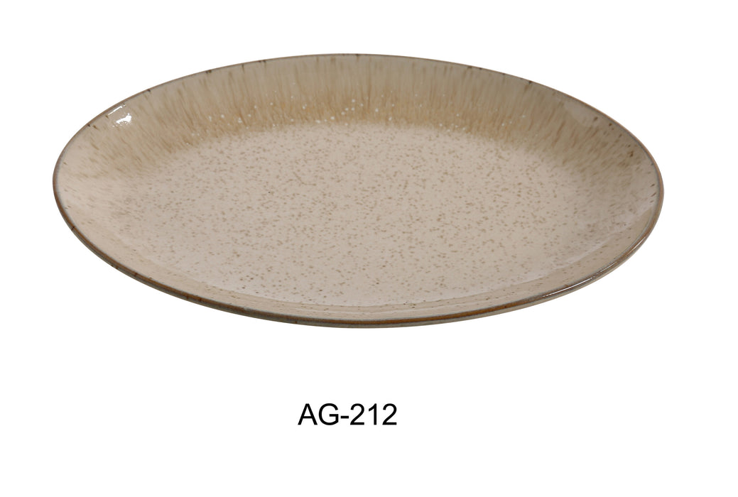 Yanco AG-212 Agate 12″ X 8 1/4″ COUPE PLATTER , China, Pack of 12