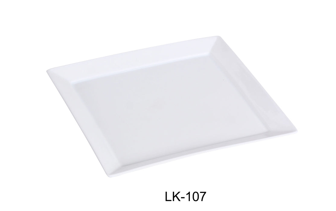 Yanco LK-107 Lion King 7.25″ Square Plate, China, Bone White, Pack of 36