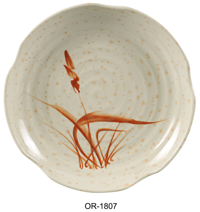 Yanco OR-1807 Orchis Lotus Shape Plate, 7.25″ Diameter, Melamine, Gold Color, Pack of 48