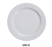 Yanco MM - 6 Miami 6.25"‚ Bread Plate, Bone White, Pack of 36, China