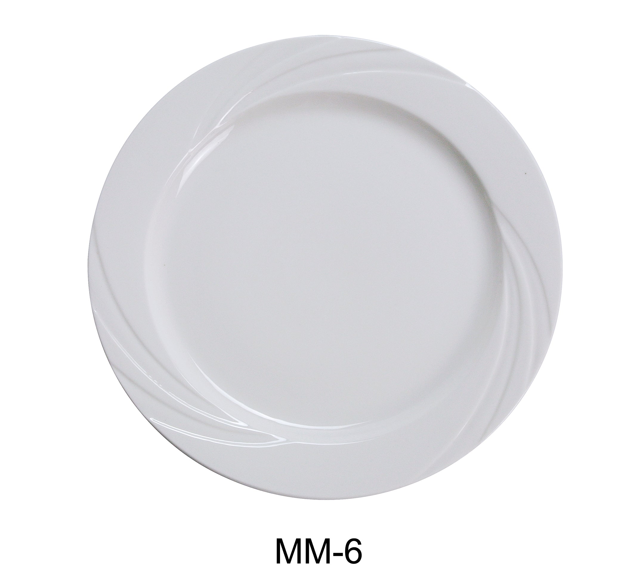 Yanco MM - 6 Miami 6.25"‚ Bread Plate, Bone White, Pack of 36, China