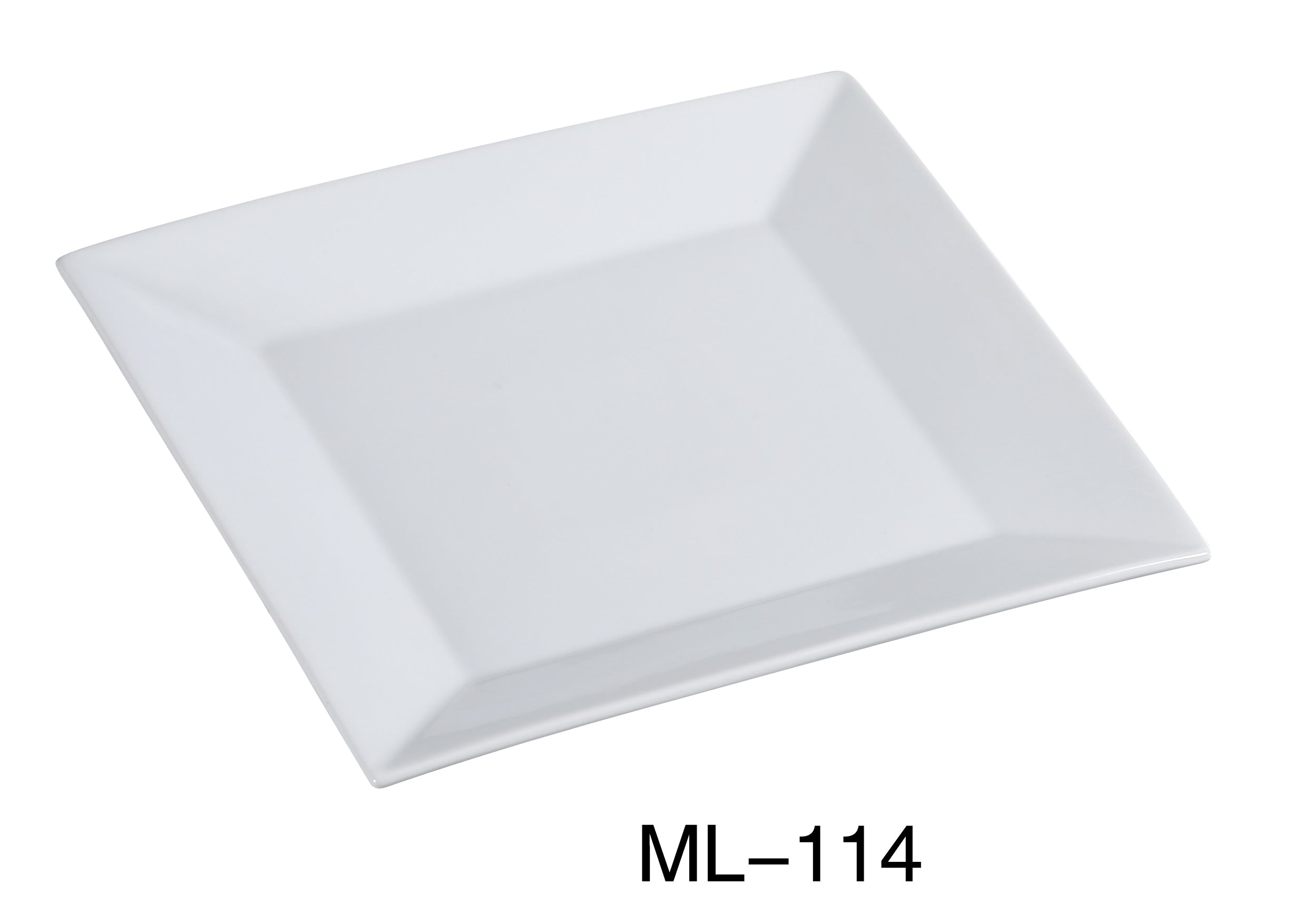 Yanco ML - 114 Mainland 14"‚ Square Plate, China, Super White, Pack of 6