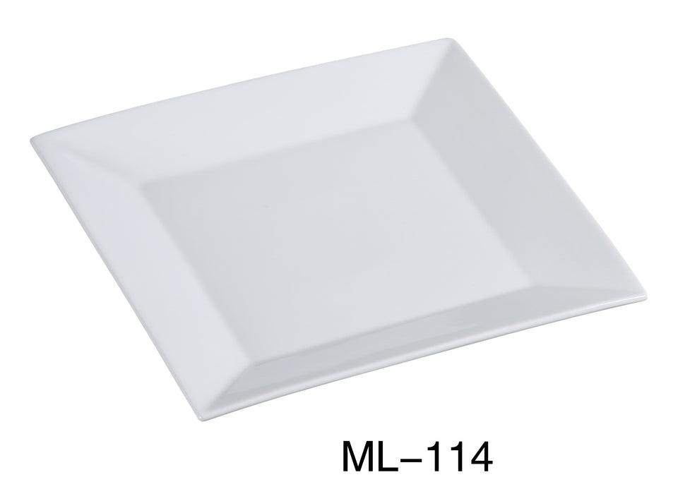 Yanco ML-114 Mainland 14″ Square Plate, China, Super White, Pack of 6