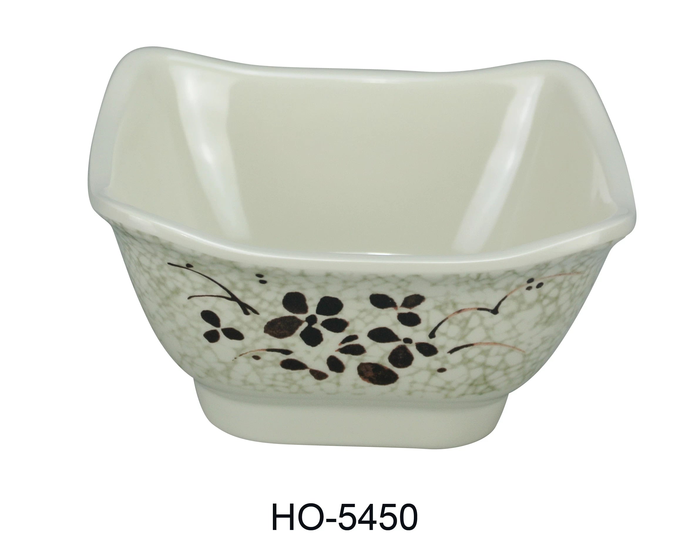 Yanco HO - 5450 Honda Bowl, Square, 10 oz Capacity, 2.25"‚ Height, 4.75"‚ Width, 4.75"‚ Length, Melamine, Pack of 48