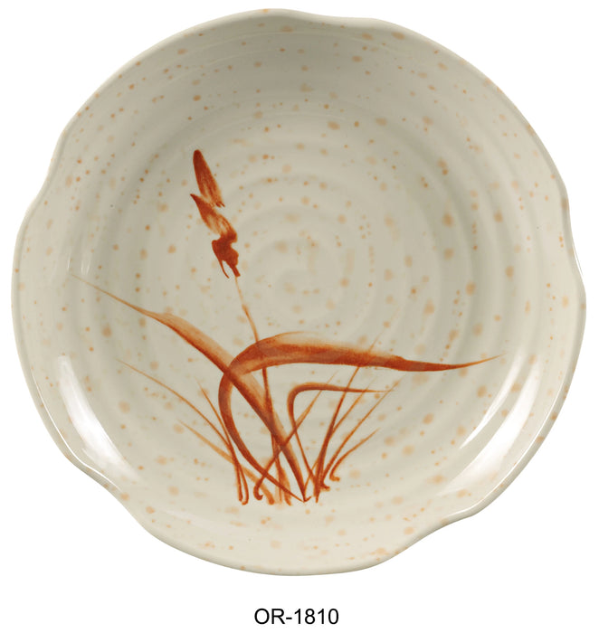 Yanco OR-1810 Orchis Lotus Shape Plate, 10.5″ Diameter, Melamine, Pack of 24