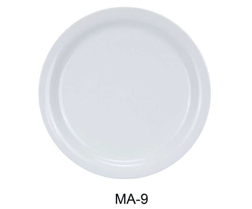 Yanco MA-9 Mayor 9.75″ Narrow Rim Dinner Plate, Chinaware, Super White, Pack of 24