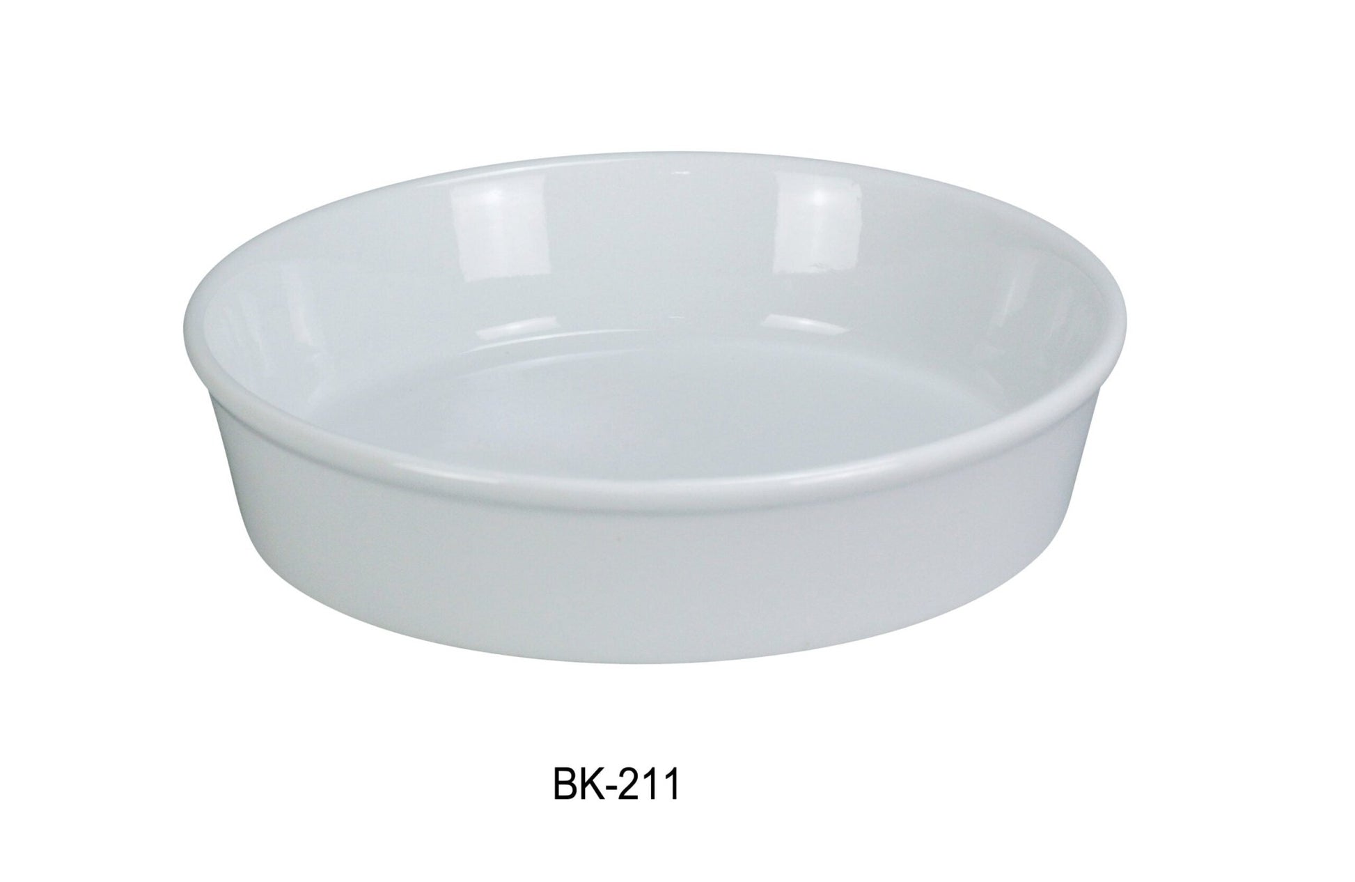 Yanco BK - 211 Round Deep Plate, 11"‚ Diameter, 2.15"‚ Height, China, Super White, Pack of 12