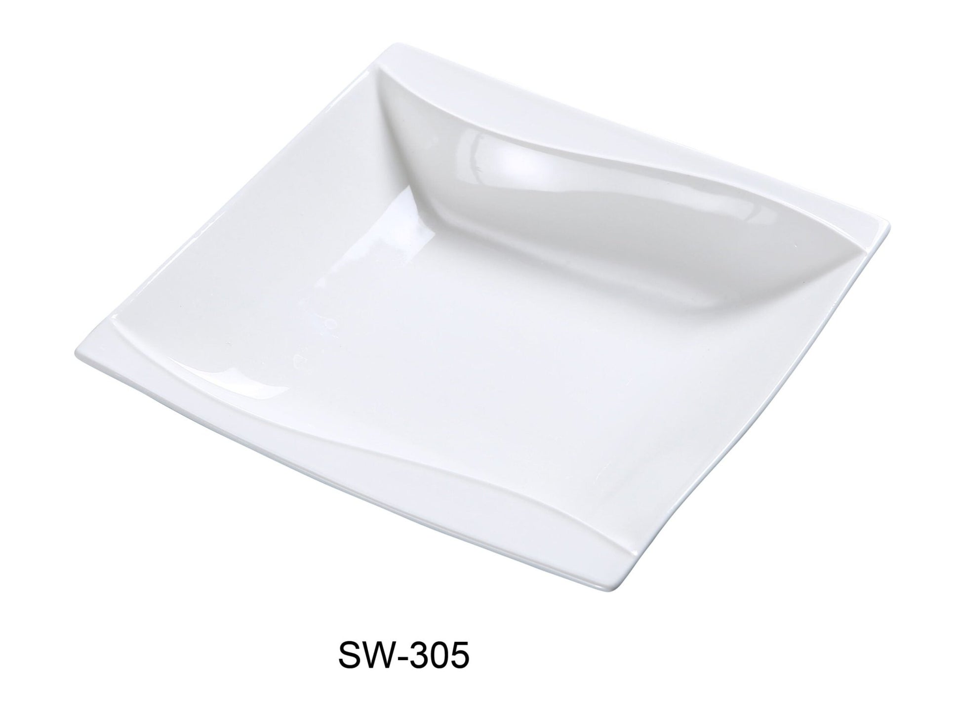 Yanco SW - 305 Sea Wave 5"‚ Fruit Bowl, Square, 4 - oz, China, Bone White, Pack of 36