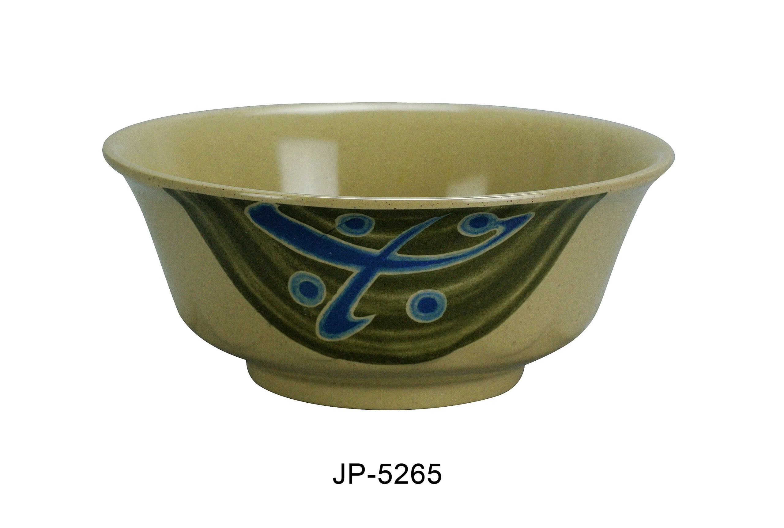 Yanco JP - 5265 Japanese Curved Noodle Bowl, 20 oz Capacity, 2.5"‚ Height, 6"‚ Diameter, Melamine, Pack of 48