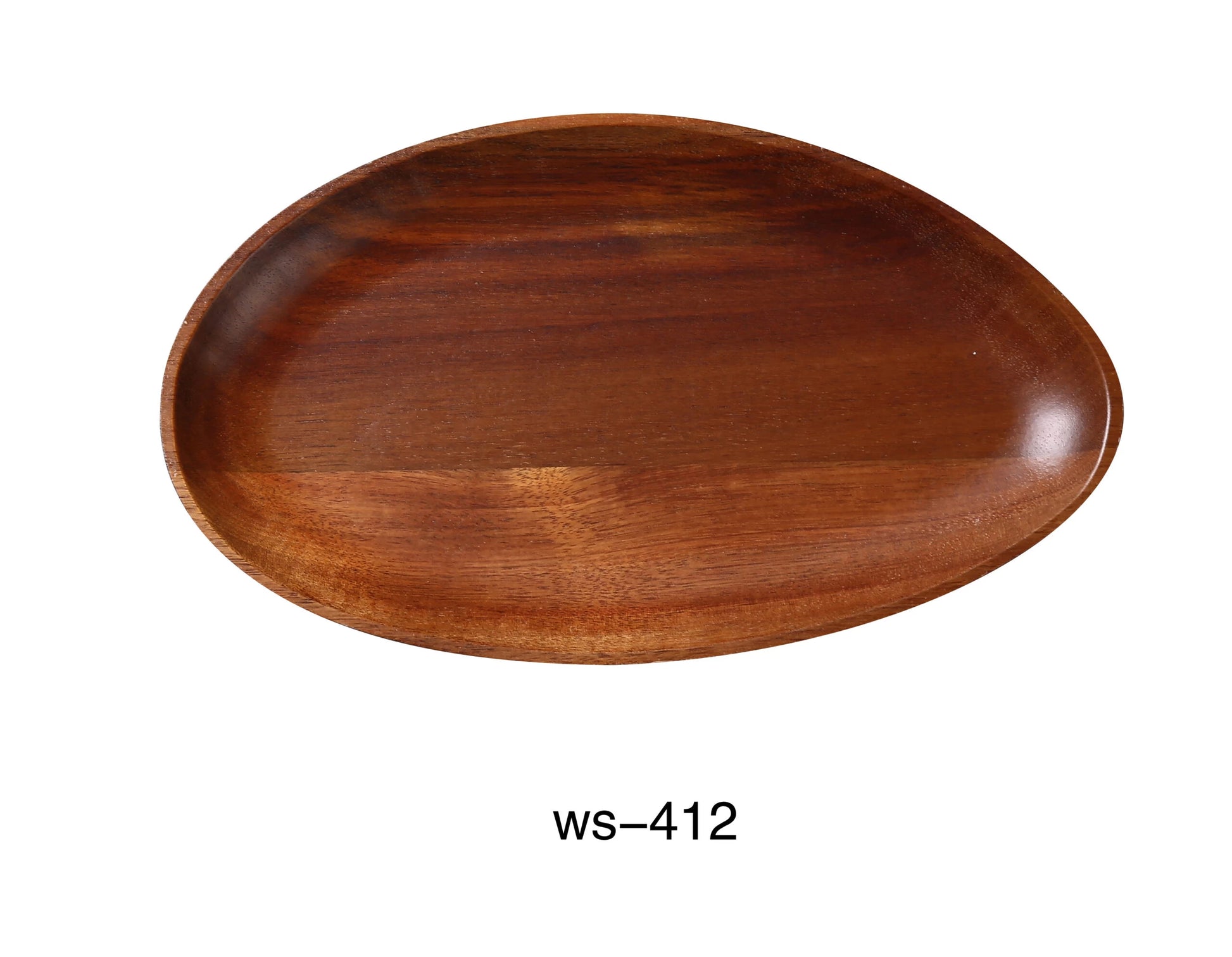 Yanco WS - 412 12"‚ X 7"‚ X 1"‚ OVAL ACACIA TRAY, Wood, Pack of 12