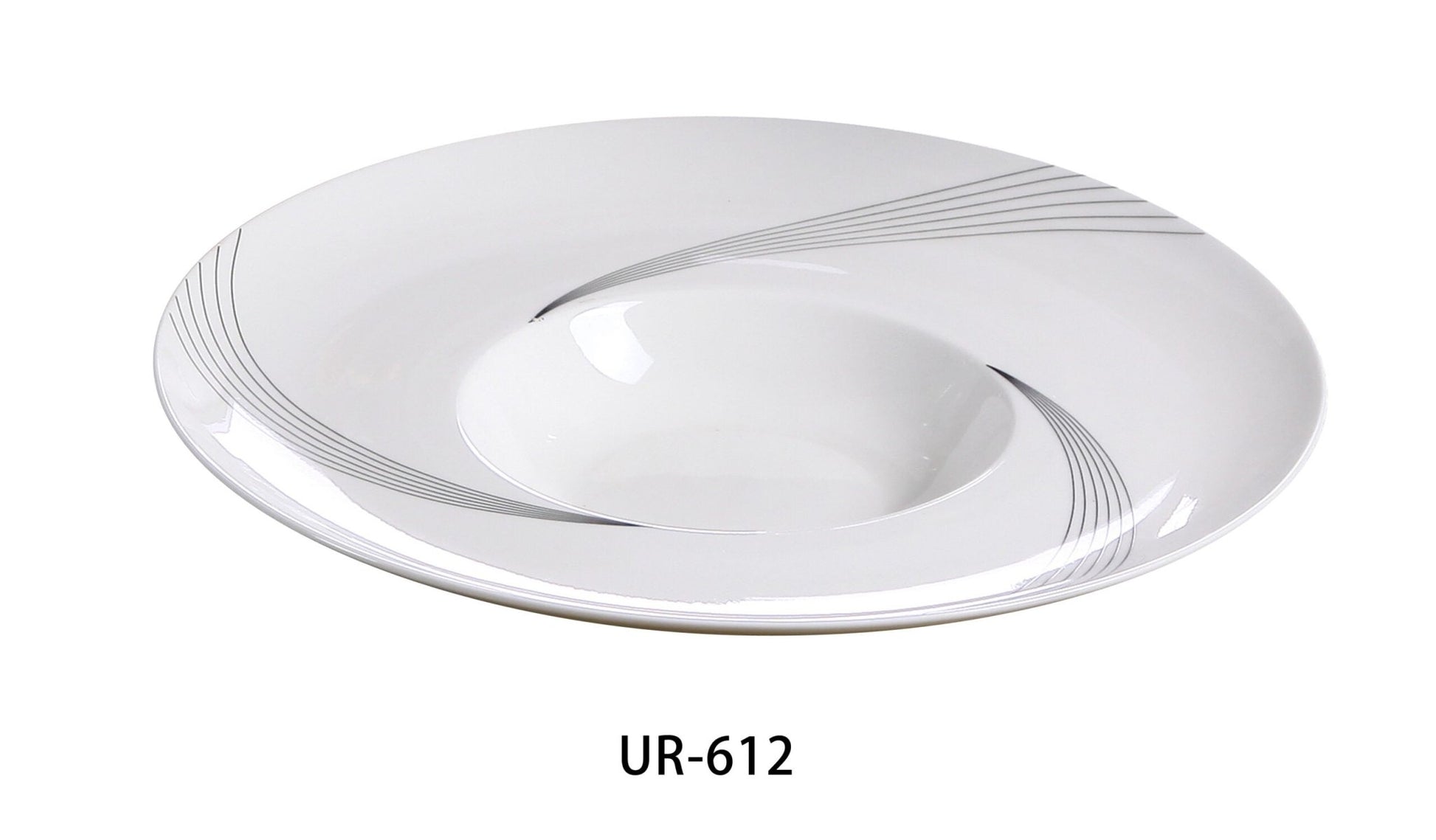 Yanco UR - 612 Urban Line 12"‚ Dessert Plate, China, Bone White, Pack of 12