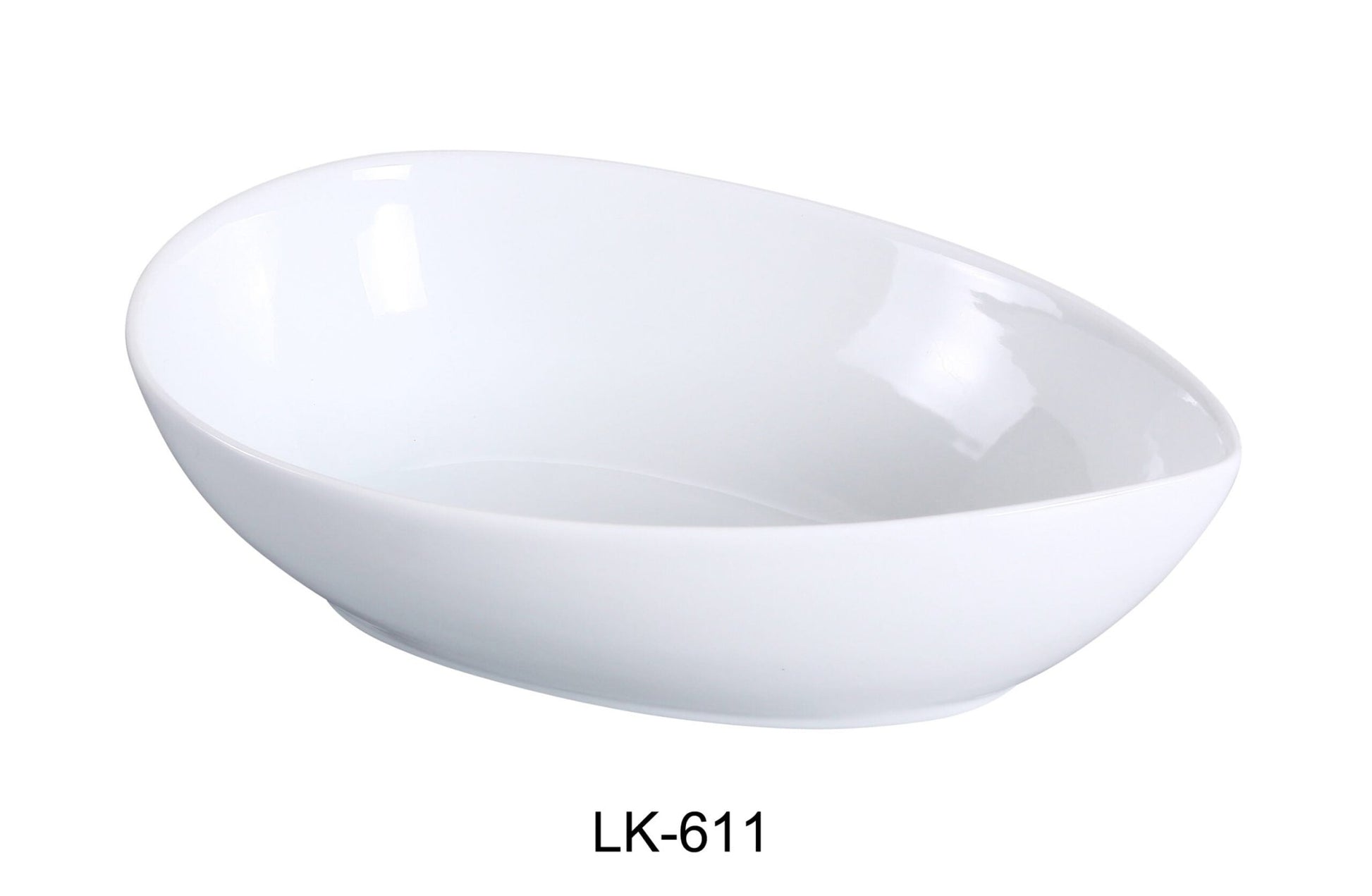 Yanco LK - 611 Lion King Waterdrop Shape Style Bowl, 56 - Ounce, 11.25"‚ Length, China, Bone White, Pack of 12