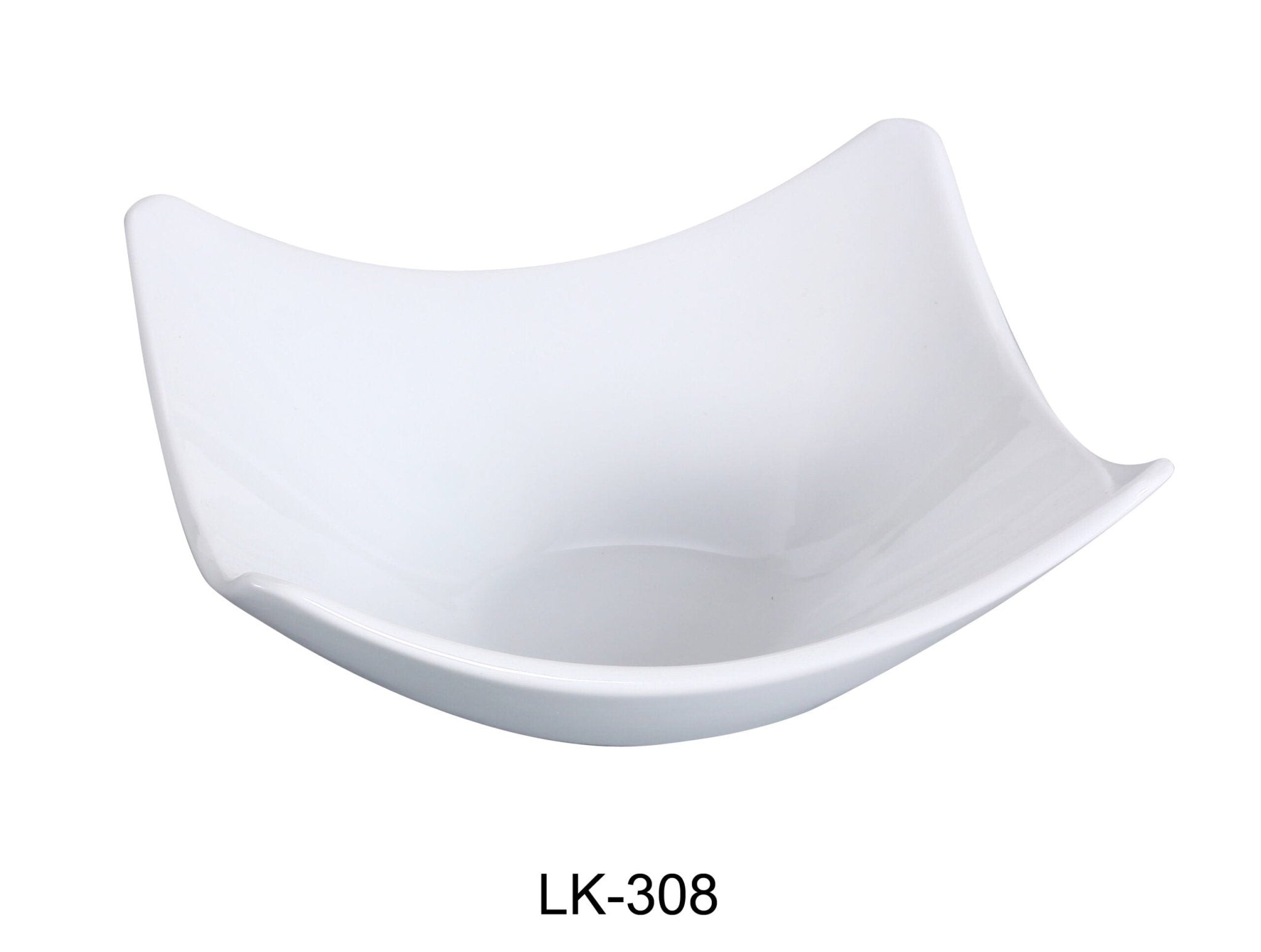 Yanco LK - 308 Lion King 8"‚ Square Salad/Soup Bowl, 25 - Ounce, China, Bone White, Pack of 24