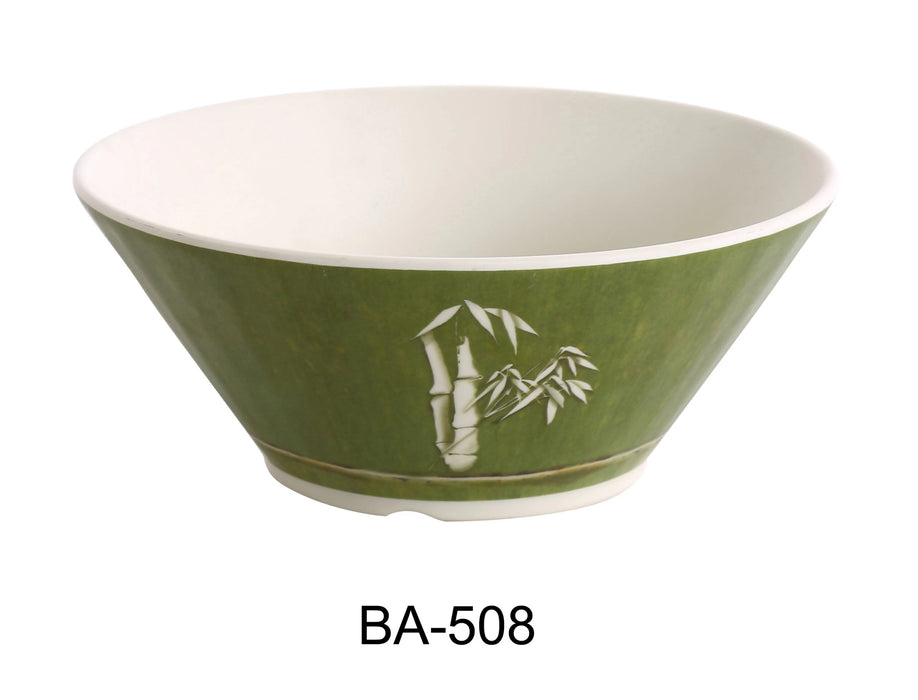 Yanco BA-508 Bamboo Style 8″ Salad/Noodle Bowl, 42 OZ, Melamine, Pack of 24