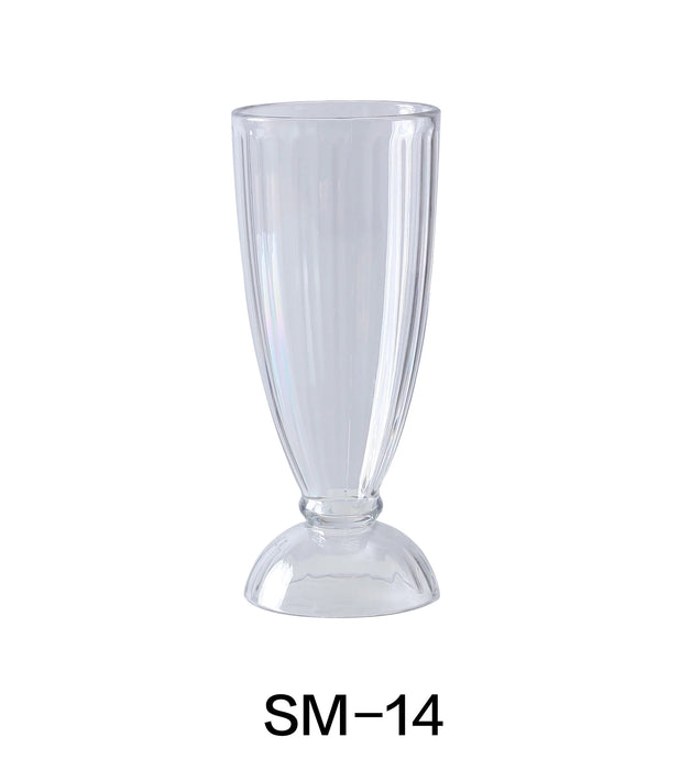 Yanco SM-14 Stemware Beverage Glass, 14 oz Capacity, 3″ Diameter, 7.5″ Height, Plastic, Clear Color, Pack of 24