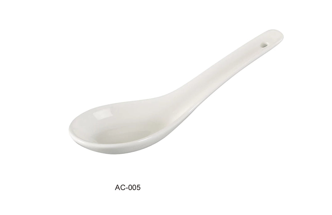 Yanco AC-005 ABCO 5.5″ Soup Spoon, China, Super White, Pack of 72