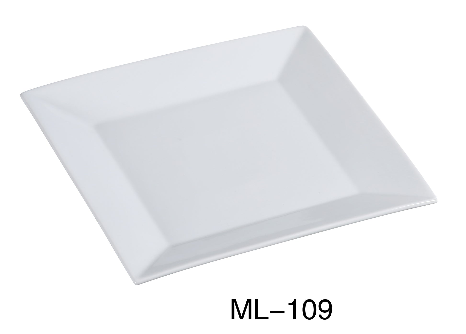 Yanco ML - 109 Mainland 9"‚ Square Plate, China, Super White, Pack of 24
