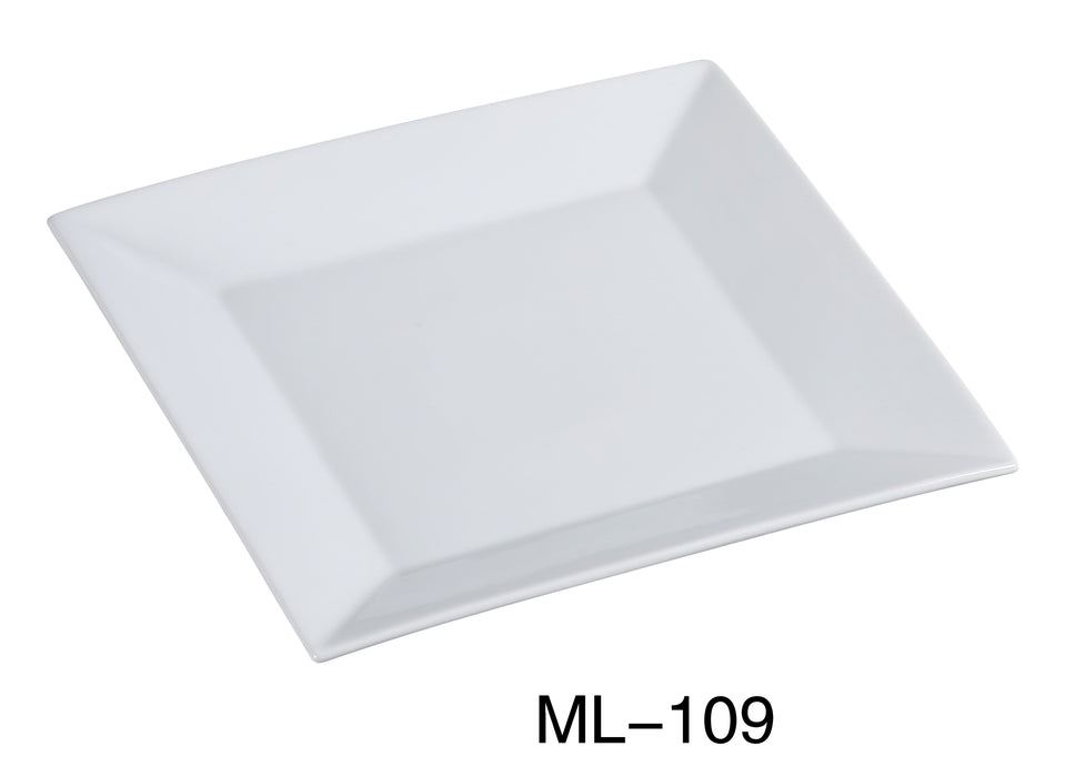 Yanco ML-109 Mainland 9″ Square Plate, China, Super White, Pack of 24