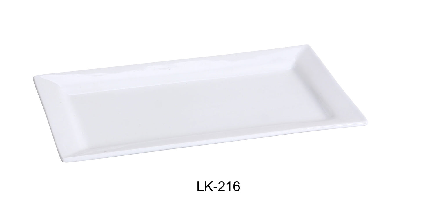 Yanco LK-216 Lion King Rectangular Plate, 16″ Length x 9″ Width, China, Bone White, Pack of 6