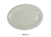 Yanco AD - 214 Ardis Oval Platter, 14"‚ Length, 10"‚ Width, Melamine, Pack of 12