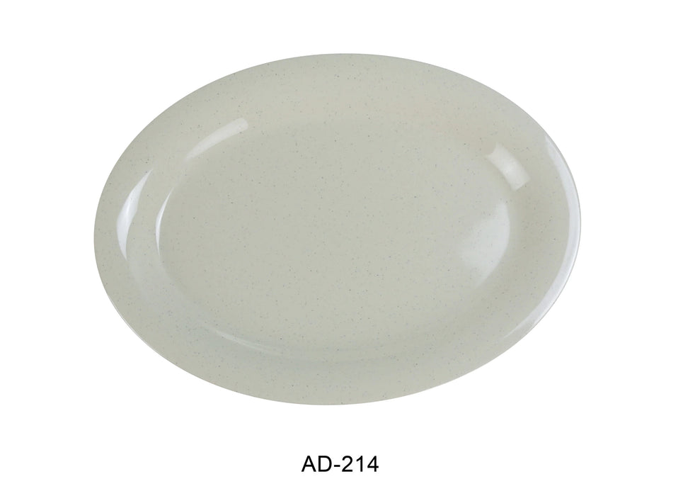 Yanco AD-214 Ardis Oval Platter, 14″ Length, 10″ Width, Melamine, Pack of 12