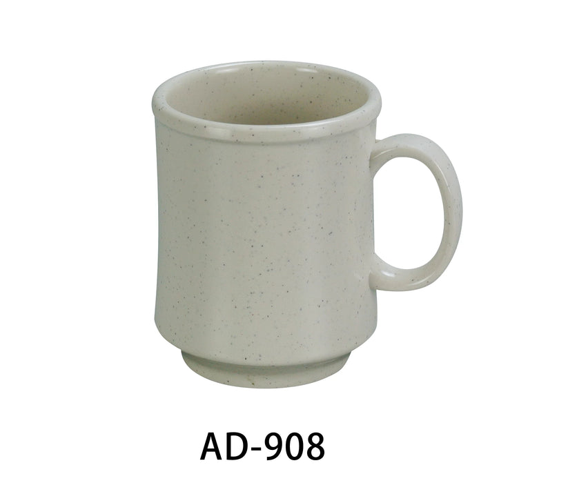 Yanco AD-908 Ardis Coffee/Tea Mug, 8 oz Capacity, 3″ Diameter, 3.75″ Height, Melamine, Pack of 48