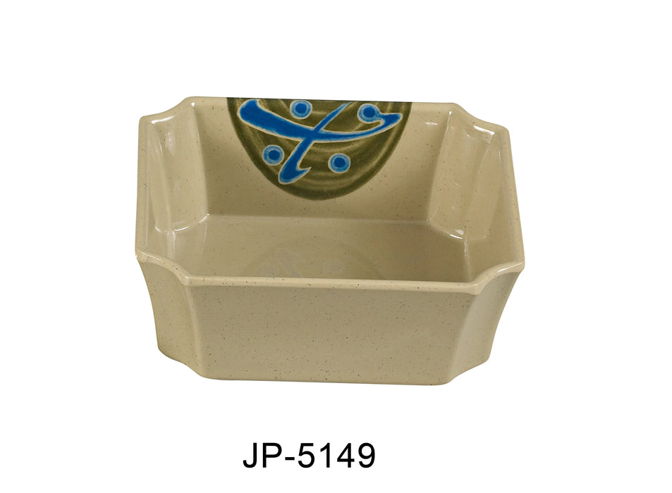Yanco JP-5149 Japanese 4.75″ Square Side Dish, 24 oz Capacity, 2″ Height, Melamine, Pack of 48