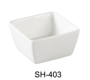 Yanco SH - 403 Shanghai 3"‚ Square Sauce Dish, 4 oz Capacity, China, Bone White, Pack of 48