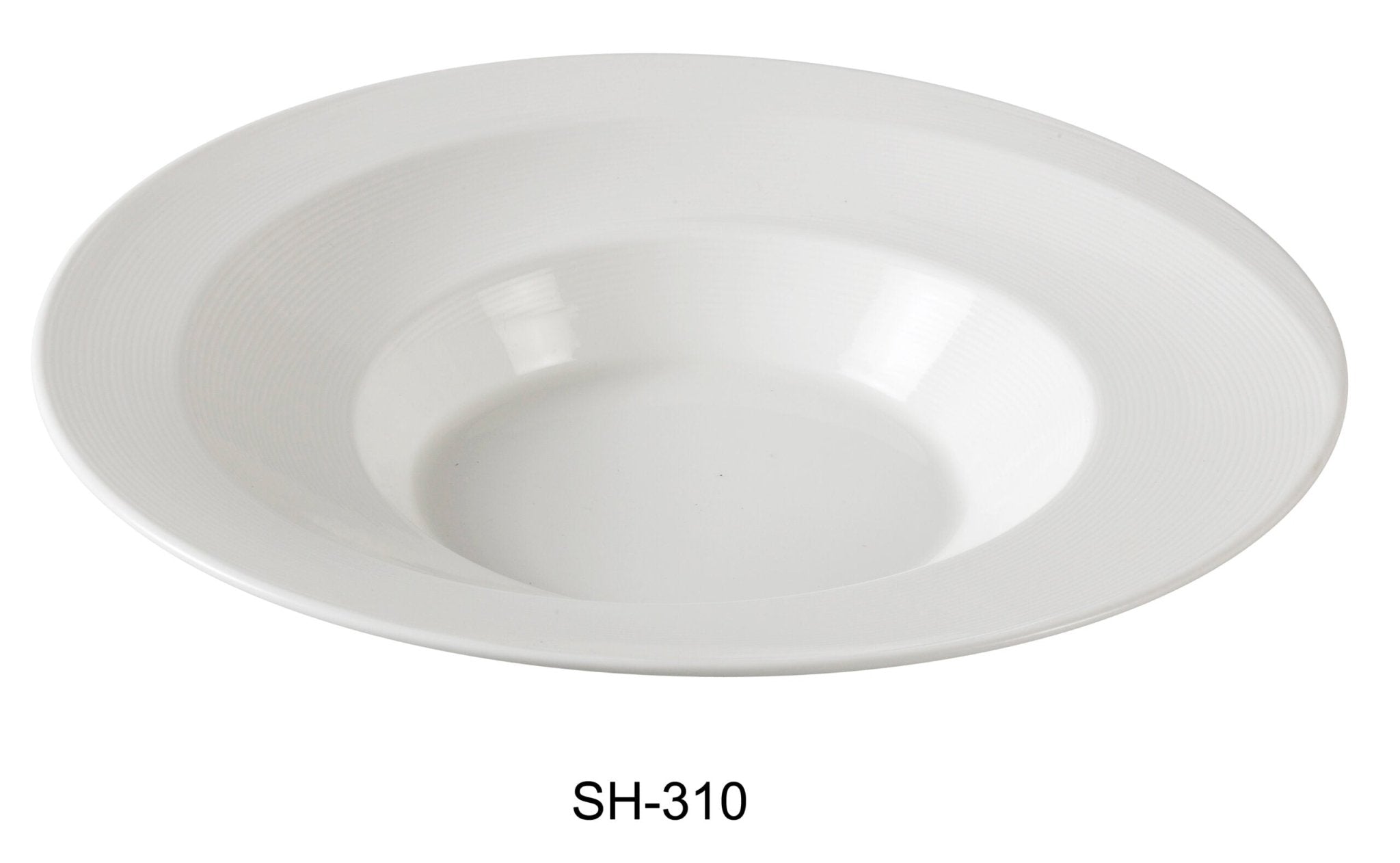 Yanco SH - 310 Shanghai 10.5"‚ Soup Plate, 16 Oz Capacity, China, Bone White, Pack of 12