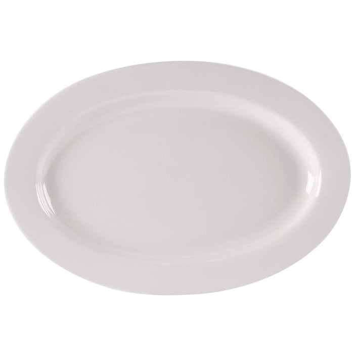 Yanco RE-34 Recovery Oval Platter, 9.375″ Length, 6.5″ Width, China, American White Color, Pack of 24