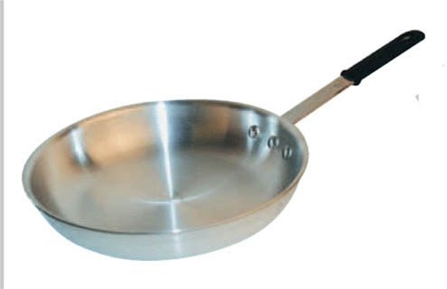 WINCO AFP - 8A - H Aluminum Fry Pan - 8 inch - Natural Finish with Silicone Sleeve